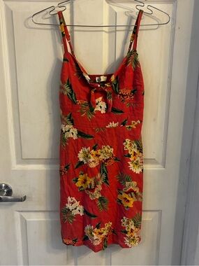 Hollister Co. tropical floral tie-front dress, Size: S
